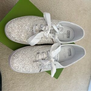 Women’s Kate Spade Glitter Ked Sneakers - White